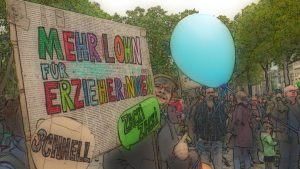 Kita-Streik Kölner Eltern - Demonstration von Neumarkt bis Roncalliplatz